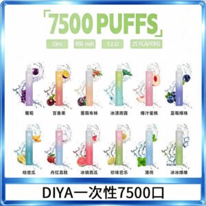 DIYA叮啞拋棄式7500 Puffs一次性電子煙3%